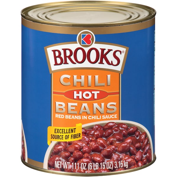 Brooks Chili Hot Beans Red Beans In Chili Sauce 111 oz., PK6